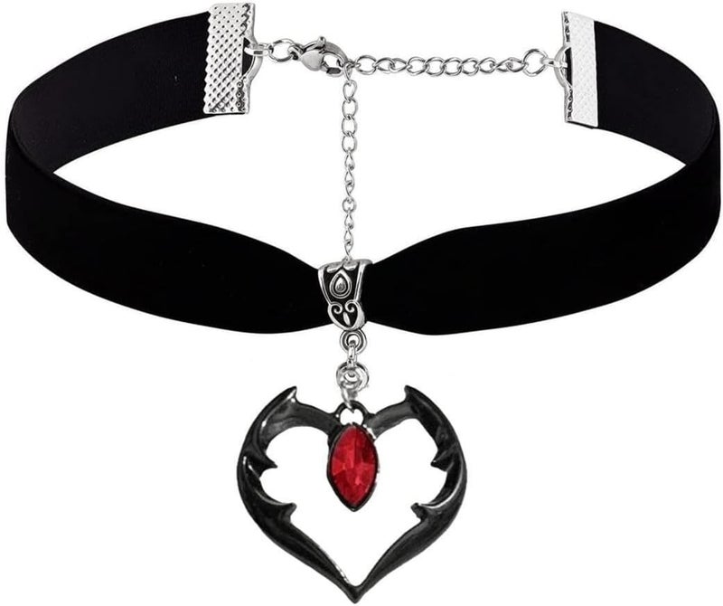 Cicod Gothic Black Velvet Goth Choker Necklace for Women,Cameo Black Choker Crow Skull Pendant Necklace Vintage Collar Skull Necklace Gothic Jewelry - Image 1